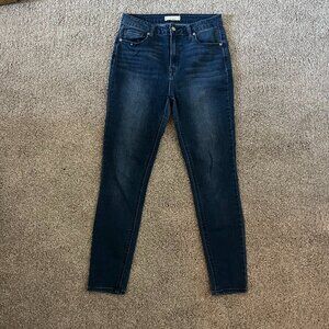 High Rise Dark Wash Skinny Jeans